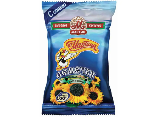 Семечки ОТ МАРТИНА черные с морской солью 100гр